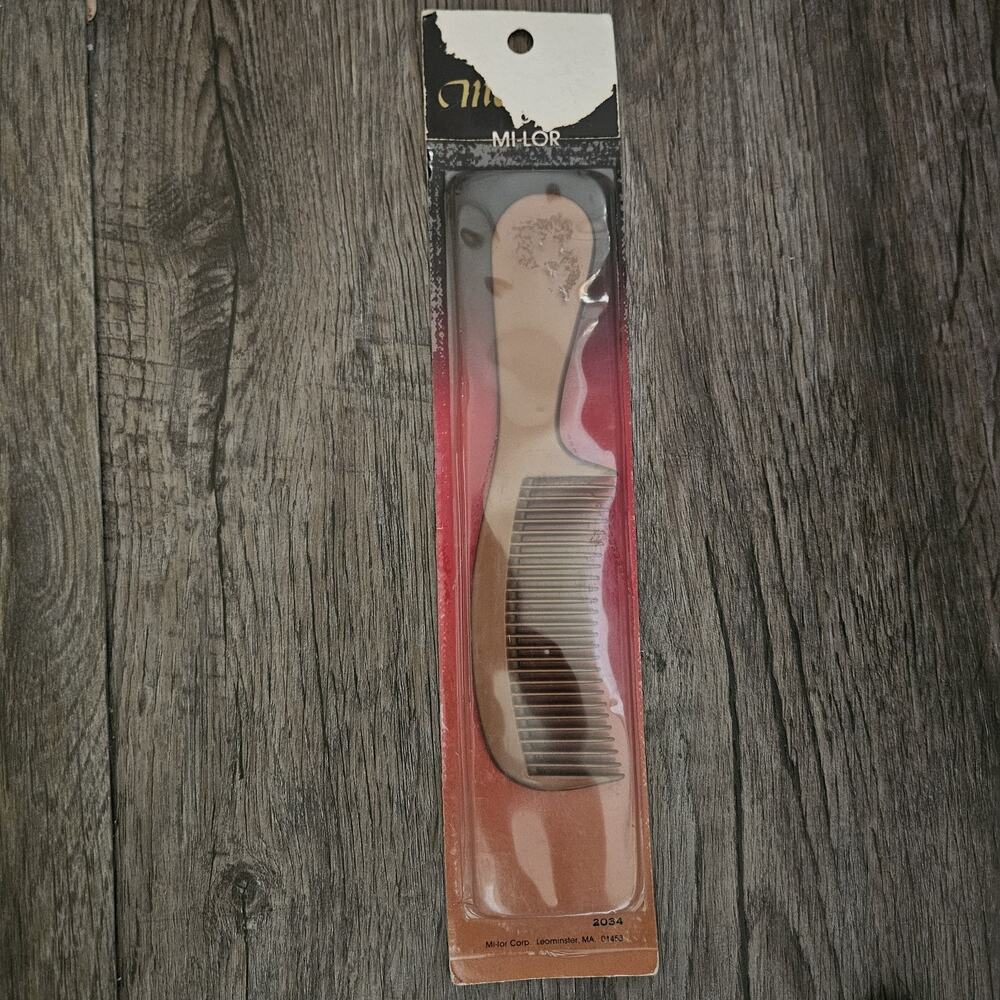 NOS Vintage Metallics By MI-LOR Comb Copper Brown # 2034 Made in USA SEALED
